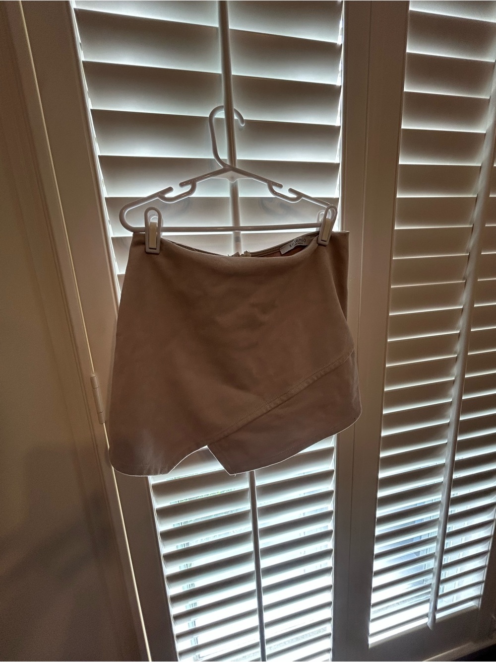 Girls suede envelope skort